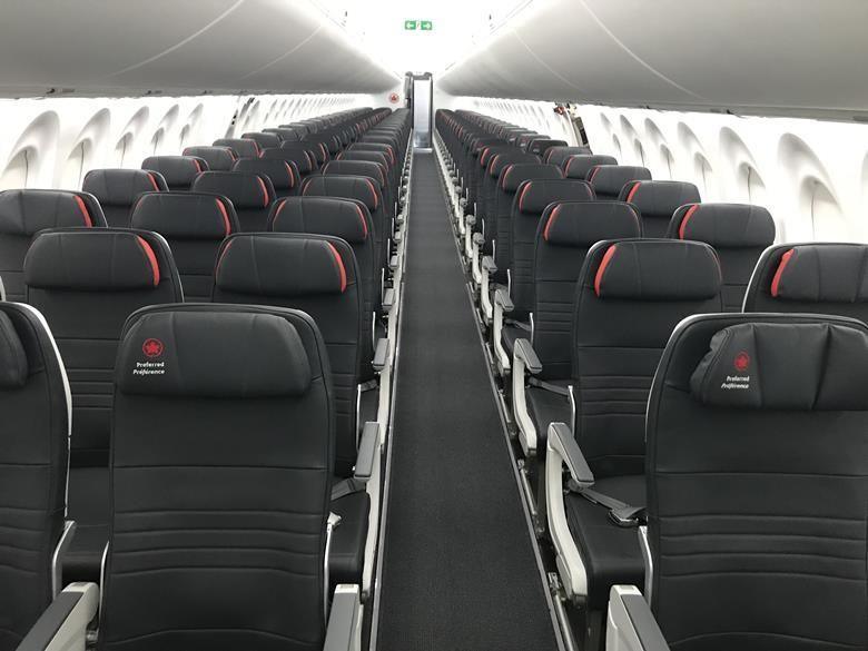 Commercial aircraft cabin aisle